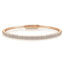 Load image into Gallery viewer, Gabriel &amp; Co. Two Row Pave Set Diamond Bangle
