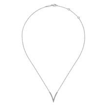 Load image into Gallery viewer, Gabriel &amp; Co. &quot;V&quot; Shaped Diamond Pendant

