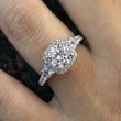 Load image into Gallery viewer, Gabriel &amp; Co. &quot;Verline&quot; Cushion Halo Diamond Engagement Ring
