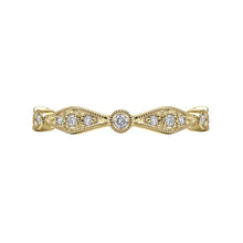 Load image into Gallery viewer, Gabriel &amp; Co. &quot;Vintage&quot; Style Milgrain Stackable Diamond Ring
