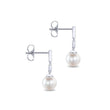 Load image into Gallery viewer, Gabriel &amp; Co. Vintage Style Pearl Drop Diamond Earrings
