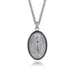 Load image into Gallery viewer, Gabriel &amp; Co. Virgin Mary Pendant with Black Spinel Frame
