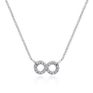 Gabriel & Co. White Sapphire Infinity Symbol Necklace