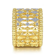 Load image into Gallery viewer, Gabriel &amp; Co. Wide Bujukan Ball and Diamond Statement Ring
