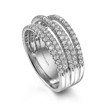 Load image into Gallery viewer, Gabriel &amp; Co. Wide Layered Diamond Right Hand Ring
