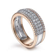 Load image into Gallery viewer, Gabriel &amp; Co. Wide Round Cut Pave Set Five Row Diamond Band
