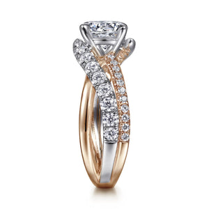 Gabriel & Co. "Zaira" Bypass Twist Diamond Engagement Ring