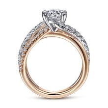 Load image into Gallery viewer, Gabriel &amp; Co. &quot;Zaira&quot; Bypass Twist Diamond Engagement Ring
