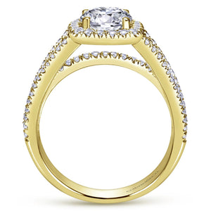 Gabriel & Co."Hillary" Halo Diamond Engagement Ring
