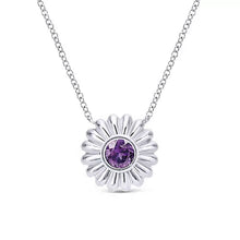 Load image into Gallery viewer, Gabriel &amp; Co.Sterling Silver &quot;Floral&quot; Gemstone Pendant
