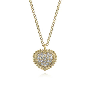 Gabriel Diamond Bujukan Heart Shaped Pendant Necklace