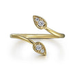 Load image into Gallery viewer, Gabriel Diamond Leaf Shaped Bypass Ring
