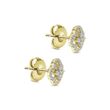 Load image into Gallery viewer, Gabriel Diamond Pave Clover Earrings
