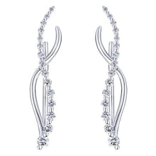 Load image into Gallery viewer, Gabriel &quot;Fire &amp; Ice&quot; Diamond Ear Climbers

