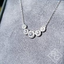 Load image into Gallery viewer, Gabriel Five Halo Diamond Necklace
