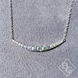 Load image into Gallery viewer, Gabriel Graduating Curved Diamond Bar Necklace

