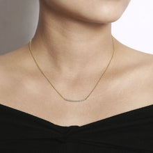 Load image into Gallery viewer, Gabriel &quot;Indulgence&quot; Fixed Trapeze Bar Necklace
