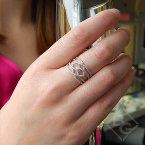 Gabriel Intertwining "Intermingled" Diamond Right Hand Ring