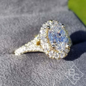 Gabriel "Kennedy" Oval Halo Diamond Engagement Ring