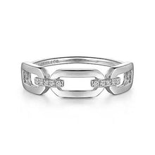 Load image into Gallery viewer, Gabriel Link Chain Style Diamond Ring
