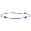 Load image into Gallery viewer, Gabriel &quot;Midnight Blue Sapphire&quot; and Diamond Tennis Bracelet
