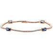 Load image into Gallery viewer, Gabriel &amp; Co. &quot;Midnight Blue Sapphire&quot; and Diamond Tennis Bracelet
