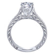 Load image into Gallery viewer, Gabriel &amp; Co. &quot;Abby&quot; Engraved Cathedral Diamond Engagement Ring
