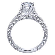 Load image into Gallery viewer, Gabriel Ophelia Engraved Cathedral Diamond Engagement Ring
