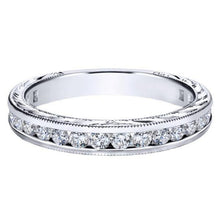 Load image into Gallery viewer, Gabriel Ophelia Engraved Diamond Wedding Band
