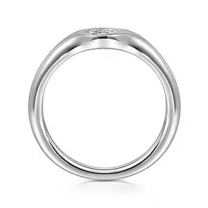 Gabriel Pave Diamond Signet Ring