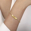 Load image into Gallery viewer, Gabriel Plain Gold Hollow Paperclip Chain Personalized ID Bracelet
