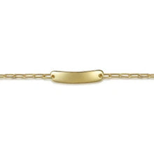 Load image into Gallery viewer, Gabriel Plain Gold Hollow Paperclip Chain Personalized ID Bracelet
