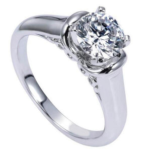 Gabriel "Quinn" High Polish Solitaire Diamond Engagement Ring