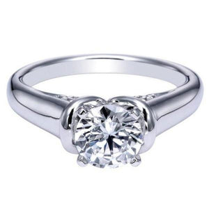 Gabriel & Co. "Lenora" High Polish Diamond Engagement Ring