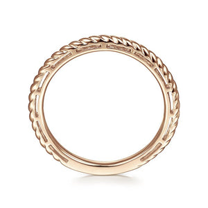 Gabriel "Rope" Texture Stackable Ring