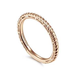 Gabriel "Rope" Texture Stackable Ring