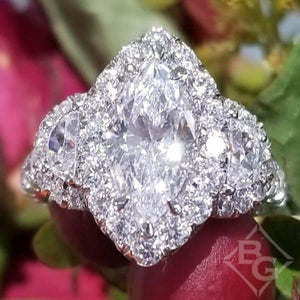 Gabriel "Sarna" Massive Marquise Halo Diamond Engagement Ring
