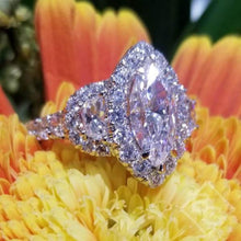 Load image into Gallery viewer, Gabriel &quot;Sarna&quot; Massive Marquise Halo Diamond Engagement Ring

