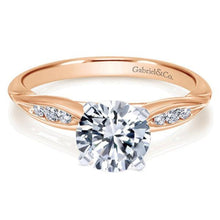 Load image into Gallery viewer, Gabriel Sculptured Shoulder Diamond Engagement Ring
