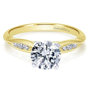 Gabriel Sculptured Shoulder Diamond Engagement Ring