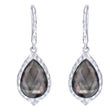 Load image into Gallery viewer, Gabriel Souviens Sterling Silver Crystal &amp; Black Pearl Drop Earrings

