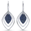 Load image into Gallery viewer, Gabriel Sterling Silver and Blue Sapphire Fashion Teardrop Earrings
