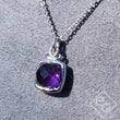 Load image into Gallery viewer, Gabriel Sterling Silver Cushion Shaped Amethyst Pendant
