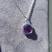 Load image into Gallery viewer, Gabriel &amp; Co. Sterling Silver Cushion Shaped Amethyst Pendant
