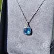 Load image into Gallery viewer, Gabriel Sterling Silver Cushion Shaped Blue Topaz Pendant
