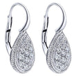Load image into Gallery viewer, Gabriel &amp; Co. Teardrop Pave Cluster Diamond Leverback Earrings
