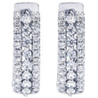 Load image into Gallery viewer, Gabriel Three Row Pave Diamond Hoop Earrings
