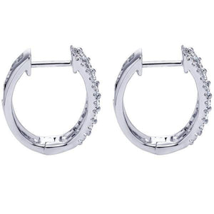 Gabriel Three Row Pave Diamond Hoop Earrings