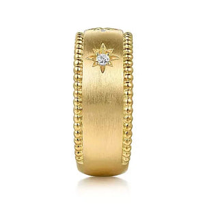 Gabriel Wide Bujukan Starburst Diamond Ring
