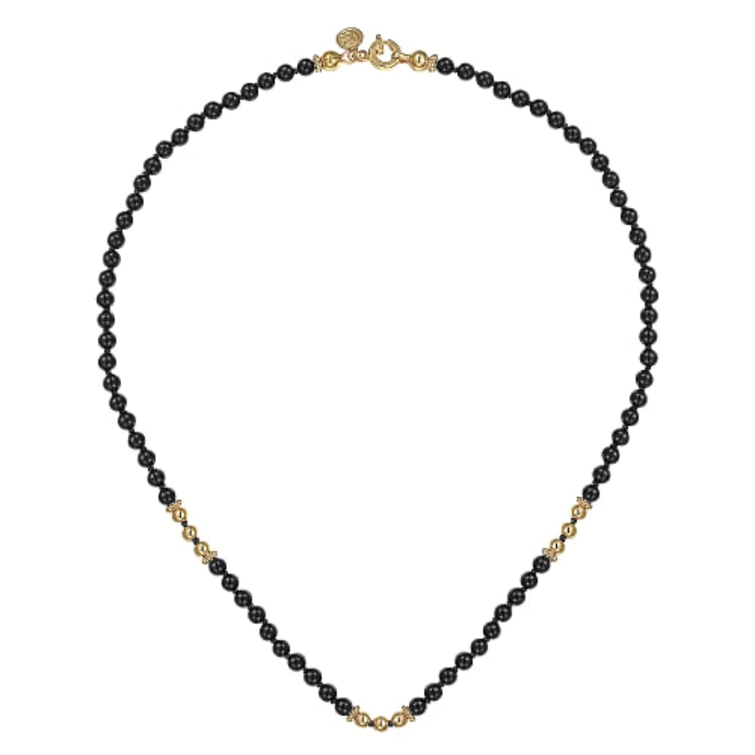 Latest One Gram Micro Gold Black Beads Chain - Sasitrends | Sasitrends